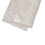 Плед Barefoot Dreams CC SNAKESKIN 137х183, рисунок змеиная кожа, кремовый с розовым, трикотаж, 100%