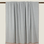 Плед Frati SOFT BAMBOO GRIGIO PERLA с тесьмой Matisse, серый с оранжевым, 160х200, бамбук 40% полиэ