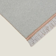 Плед Frati SOFT BAMBOO GRIGIO PERLA с тесьмой Matisse, серый с оранжевым, 160х200, бамбук 40% полиэ