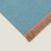 Плед Frati SOFT BAMBOO PAVONE с тесьмой Rousseau, бирюзовый, 160х200, бамбук 40% полиэстер 60%, 820г