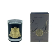 Свеча SALTED BUTTER CARAMEL185 гр, черный стаканчик, золотой декор, ВхШхД 13,5х8х8 см соевый воск