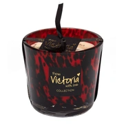 Свеча ароматическая Victoria with Love Dots red 400гр, выдувное стекло
