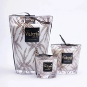 Свеча ароматическая Victoria with Love Ferns brown 400гр, выдувное стекло