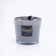 Свеча ароматическая Victoria with Love Glossy grey 400гр, выдувное стекло
