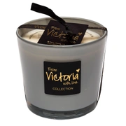 Свеча ароматическая Victoria with Love Glossy grey 400гр, выдувное стекло