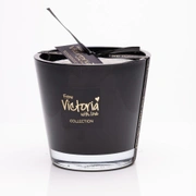 Свеча ароматическая Victoria with Love Glossy black 400гр, выдувное стекло