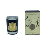 Свеча POIRE D'ETE 185 гр, черный стаканчик, золотой декор, ВхШхД 13,5х8х8 см соевый воск, время г