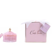 Pink Art Deco Свеча 200 гр, розовый стаканчик ВхШхД 14,5х14,5х14,5см, соевый воск, время горения 4