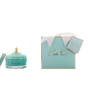 Blue Art Deco Свеча 200 гр, бирюзовый, кисточка, спрей для кисточки 5 мл, cоевый воск
