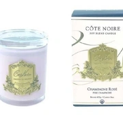Свеча CHAMPAGNE ROSE450 гр , розовый стаканчик, золотой декор 16х10,5х10,5 см время горения