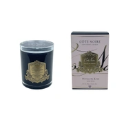 Свеча PETAL DE ROSE450 гр , черный стаканчик, золотой декор ВхШхД 16х10,5х10,5 см время горения 1