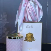 HERRINGBONE PINK Свеча большая, платок, 600 гр, соевый воск, время горения 100 ч ВхШхД 21х17х17 см