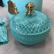 Blue Round Art Deco Свеча 300 гр, кисточка ароматизированная, спрей 5 мл для кисточки, бирюзовая шк
