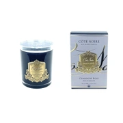 CHAMPAGNE ROSEСвеча 450 гр , черный стаканчик, золотой декор ВхШхД 16х10,5х10,5 см