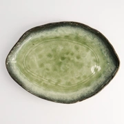 Тарелка Yamasaku Green Oblong 25,8x18,4x3,6см, керамика