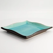Тарелка Glassy Turquoise 22,2x22,2x3,2см, керамика