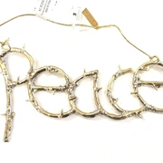 Елочное украшение надпись PEACE, золотой, 20 см