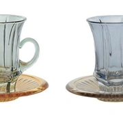 Набор чайных пар ADA TEA PAIR4шт, стекло, 180 мл, H 10