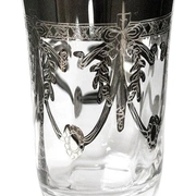 Набор стаканов Cre Art, 6 шт, платина, хрусталь, 200мл, H 12,5