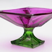 ANGLE 02Ваза, розовый с зеленым, 30х30 выс 15см, стекло