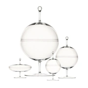 Бонбоньерка CANDY FLAT, муслиновое стекло, диам 118 мм выс 109 мм 0,06 cl