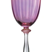 Набор бокалов для вина Cre Art Primula-02, 6 шт, розовый, стекло, 200мл, H.22