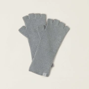 Варежки-митенки Barefoot Dreams CCL FINERLESS, серый, трикотаж, 75% нейлон 25% вискоза, размер one