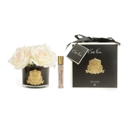 Букет из 5 роз FIVE ROSE blush , цвет светло-розовый, черная ваза, 2 спрея по 5 мл