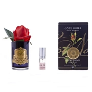 Бутон розы диффузор ROSE BUD carmine red , красный, черная ваза, 1 спрей 5мл