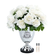 Букет роз Signature Rose Bouquet белый, ваза металл, основание мрамор, 2 спрея по 10 мл