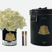 GRAND BOUQUET black glass champagneБольшой букет роз, 2 спрея по 10 мл, черная ваза, шампан