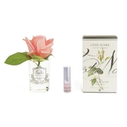 Бутон розы диффузор ROSE BUD white peach коралловый, прозрачная ваза, 1 спрей 5мл