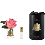 Бутон розы диффузор ROSE BUD white peach коралловый, прозрачная ваза, 1 спрей 5мл ВхШхД 13,5