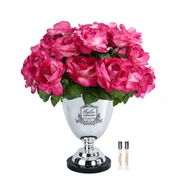 Букет роз Signature Rose Bouquet Magenta, ваза металл, основание мрамор, 2 спрея по 10 мл