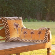 Подушка Frati EXOTIC PALM оранжевый 30х60, велюр, полиэстер