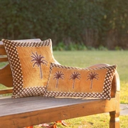 Подушка Frati EXOTIC PALM оранжевый 30х60, велюр, полиэстер
