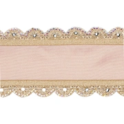 MIRROR TRIM EDGE RIBBON PNК/GLD Лента с зеркалами, розовый с золотом шир 10см длина 5м