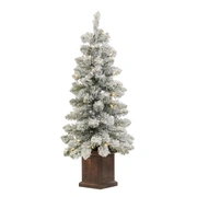 50LED L.FLOCK PINE TREE IN POT 91CM 98tp batt.op Елка заснеженная в горшочке 50LED 91см на батарейка