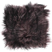Black/Brown Подушка мех тибетской козы 40x40