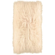 Tibetan Light honey Подушка, цвет кремовый, мех тибетской козы 28x56