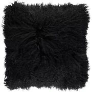 Tibetan Black Подушка мех тибетской козы 40x40, длина 10-15 см