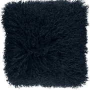 Tibetan NavyПодушка синяя мех тибетской козы 40x40, длина 10-15 см