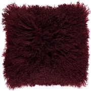 Tibetan Burgundy Подушка мех тибетской козы 40x40 бордовый