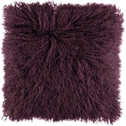 Tibetan Aubergine Подушка мех тибетской козы 40x40