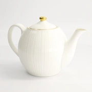 Чайник Nippon White Gold 24x16,5см, 1300мл, рисунок Lines, фарфор