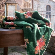 Плед MARY FLOWER GREEN 150x200 шерсть 55% полиэстер 45%, 1070г