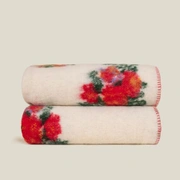 Плед MARY FLOWER WHITE 150x200 шерсть 55% полиэстер 45%, 1070г