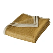 Плед ALIZES ochre 150х170 охра, 15% альпака 8% мохер 58% хлопок