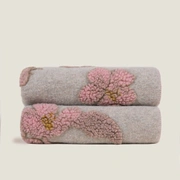 Плед Frati MAGNOLIA BEIGE, бежевый с розовым, 150x190 шерть 55% полиэстер 45%, 1070г