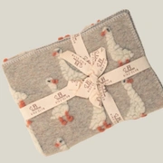 Плед детский LITTLE BEIGE DUCK 75x100, серый, шерсть 80% полиэстер 20%, 450гр